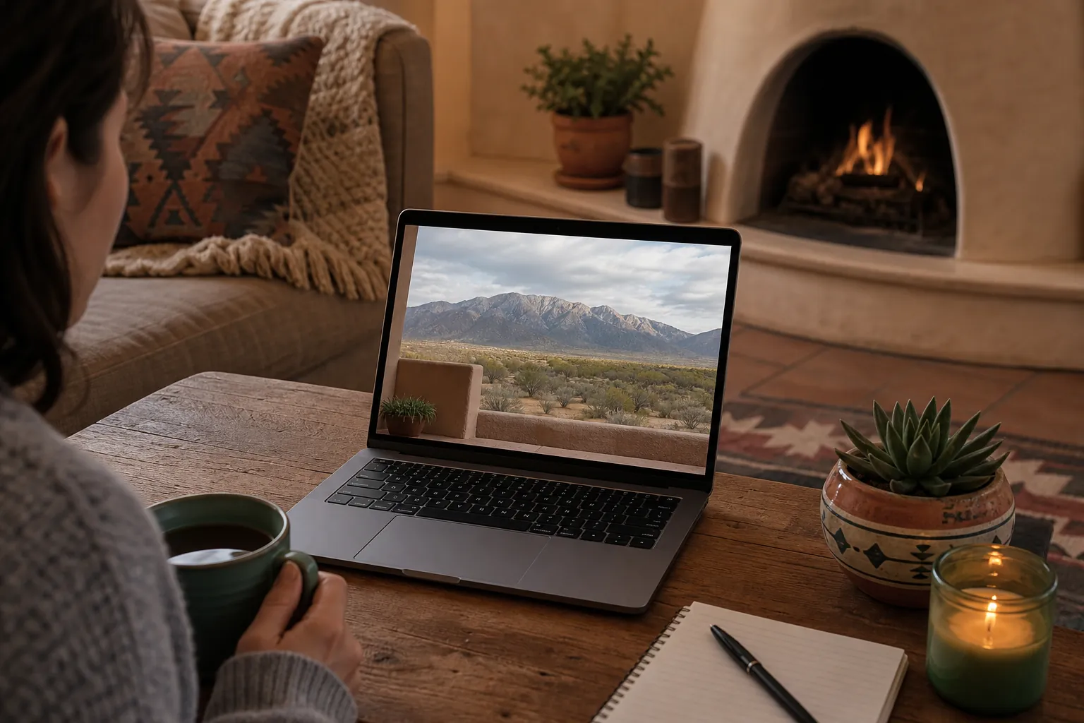 Editorial illustration of Benefits of receiving support from home in New Mexico