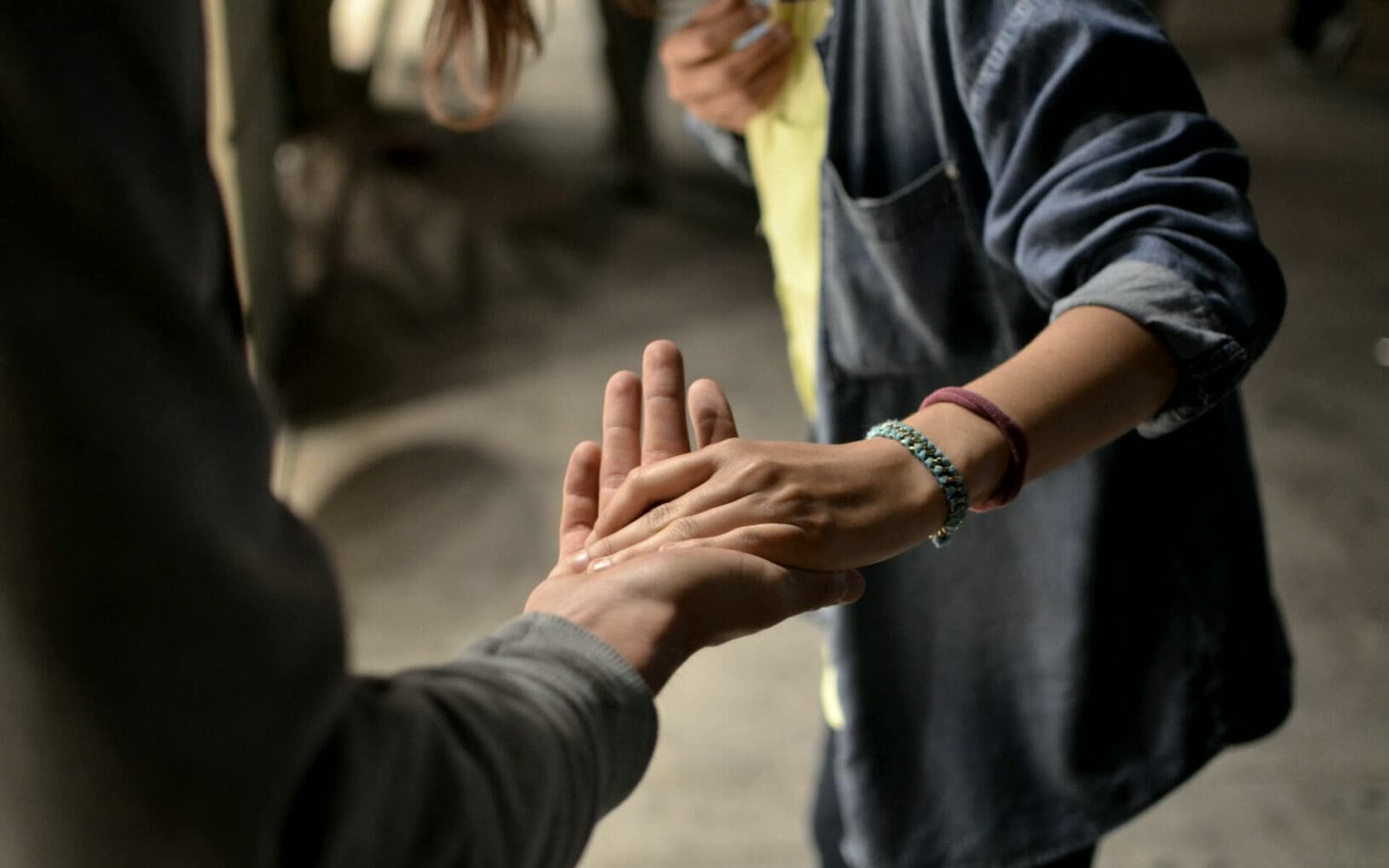 Adults listening to one another during supportive group work