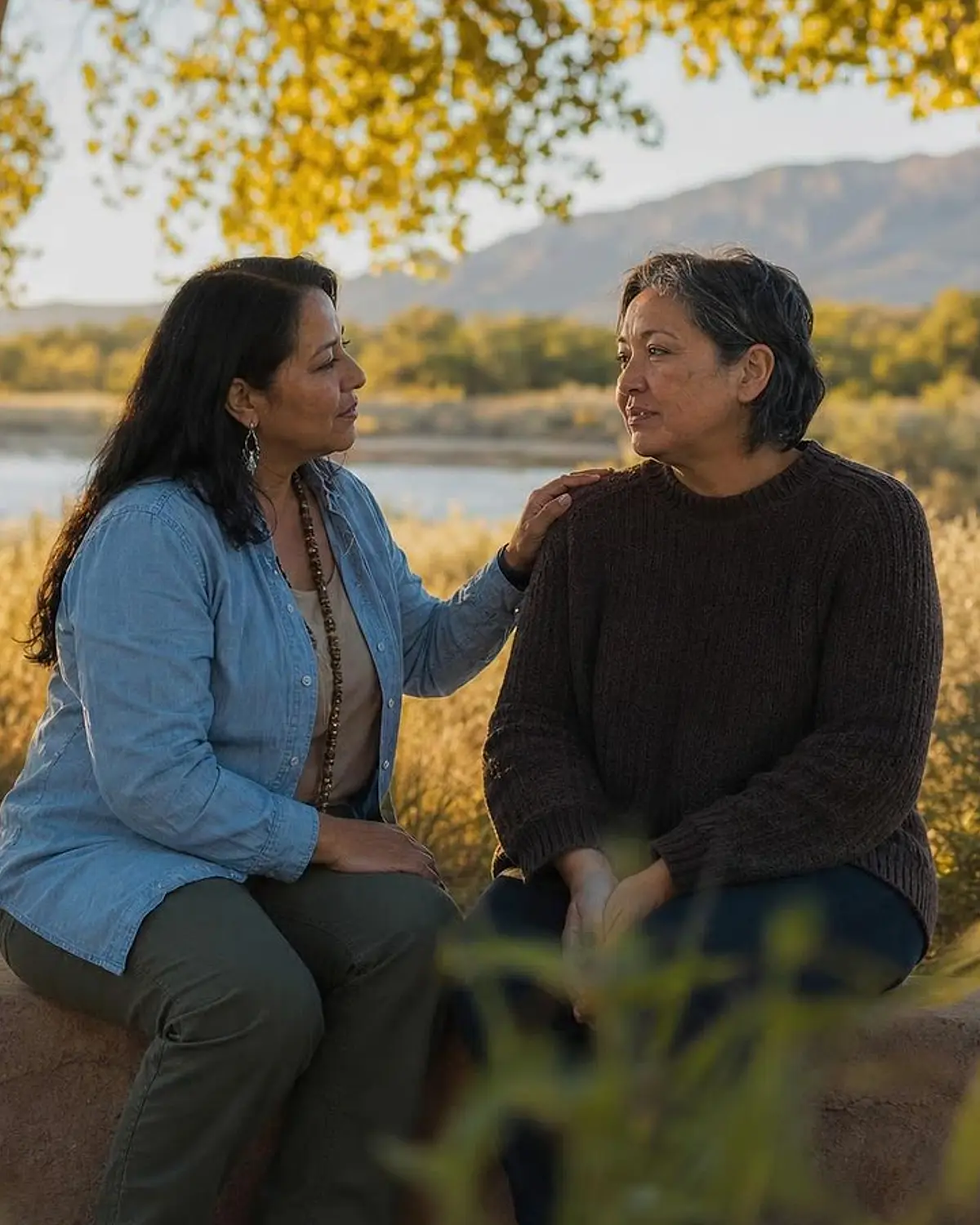 Supportive recovery talk representing addiction and mental health support questions from Española, NM before travel to Albuquerque