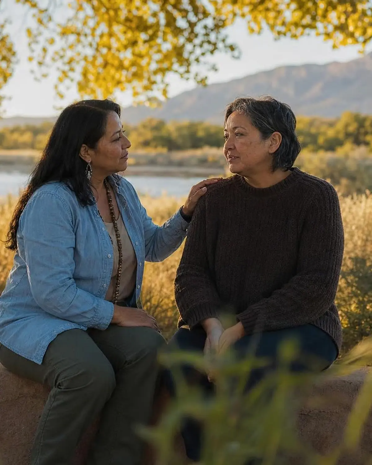 Supportive recovery talk representing addiction and mental health support questions from Los Lunas, NM before travel to Albuquerque