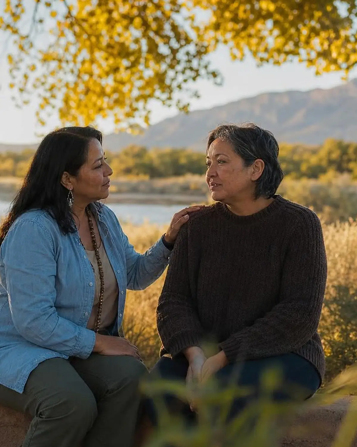 Supportive recovery talk representing addiction and mental health support questions from Shiprock, NM before travel to Albuquerque