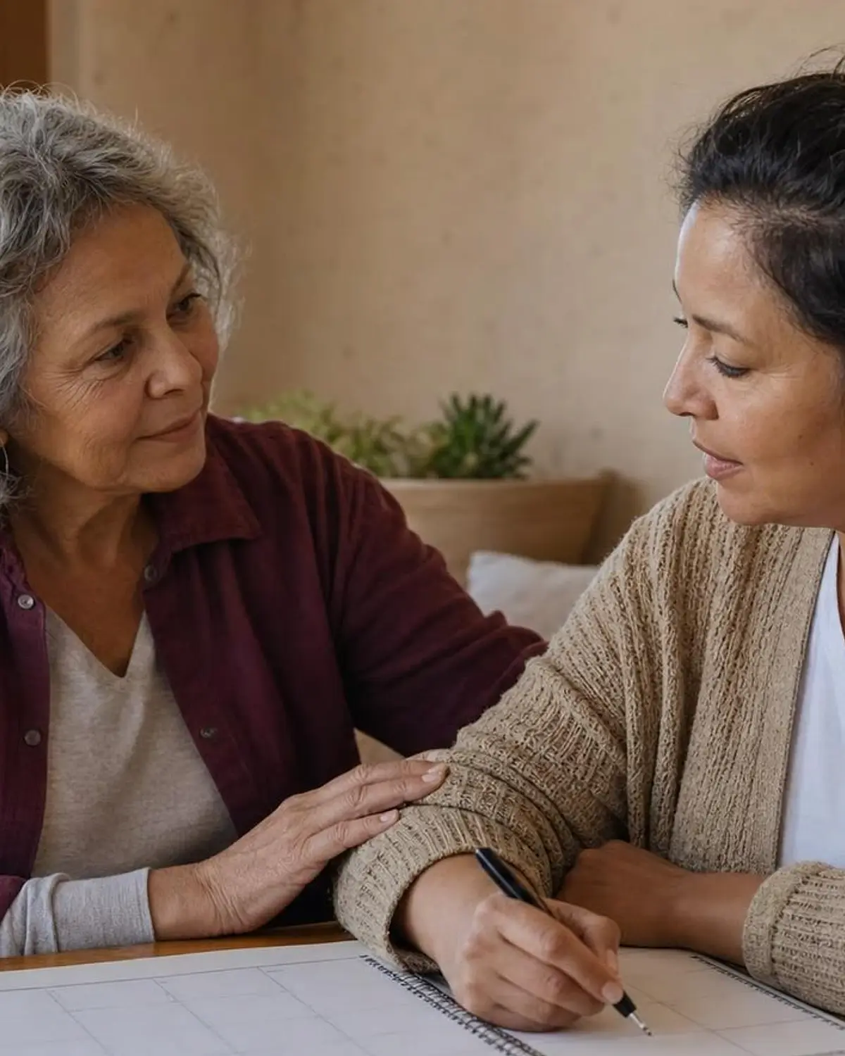 Supportive recovery scene illustrating alcohol and addiction