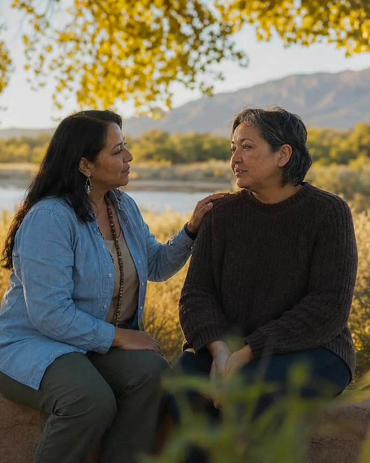 Supportive recovery talk representing community reinforcement approach questions from Bosque Farms, NM before travel to Albuquerque