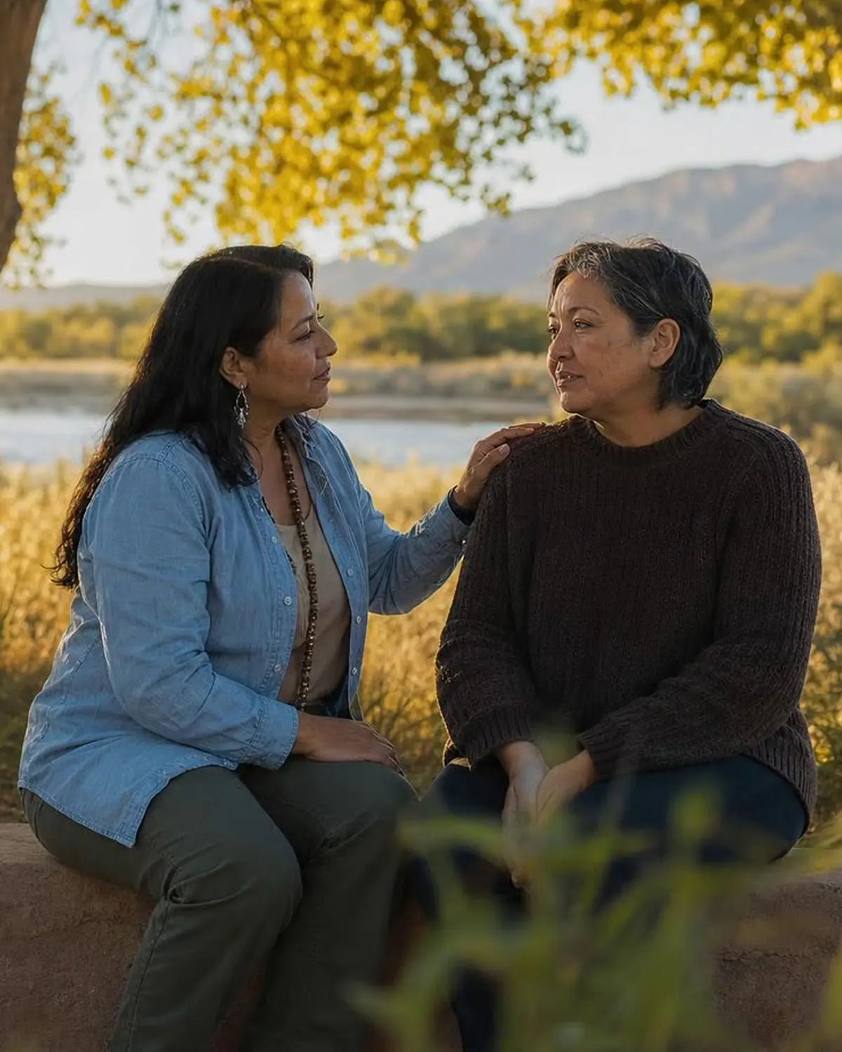 Supportive recovery talk representing community reinforcement approach questions from Los Ranchos de Albuquerque, NM before travel to Albuquerque