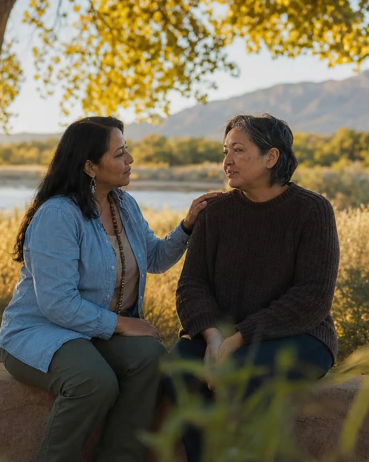 Supportive recovery talk representing community reinforcement approach questions from Rio Communities, NM before travel to Albuquerque