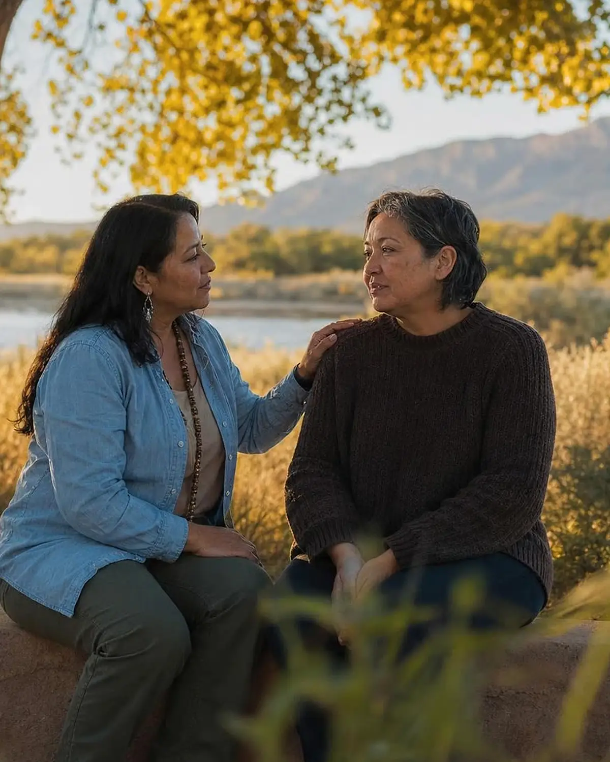 Supportive recovery talk representing community reinforcement approach questions from Santa Teresa, NM before travel to Albuquerque