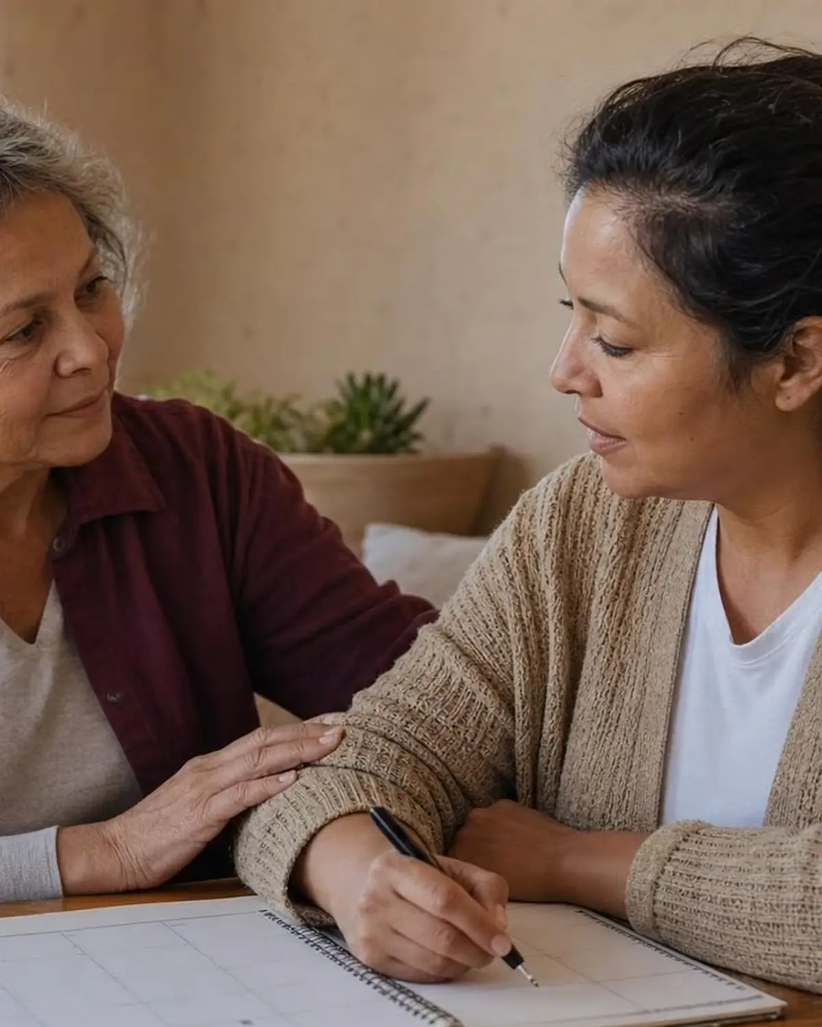 Supportive recovery scene illustrating concerta and addiction