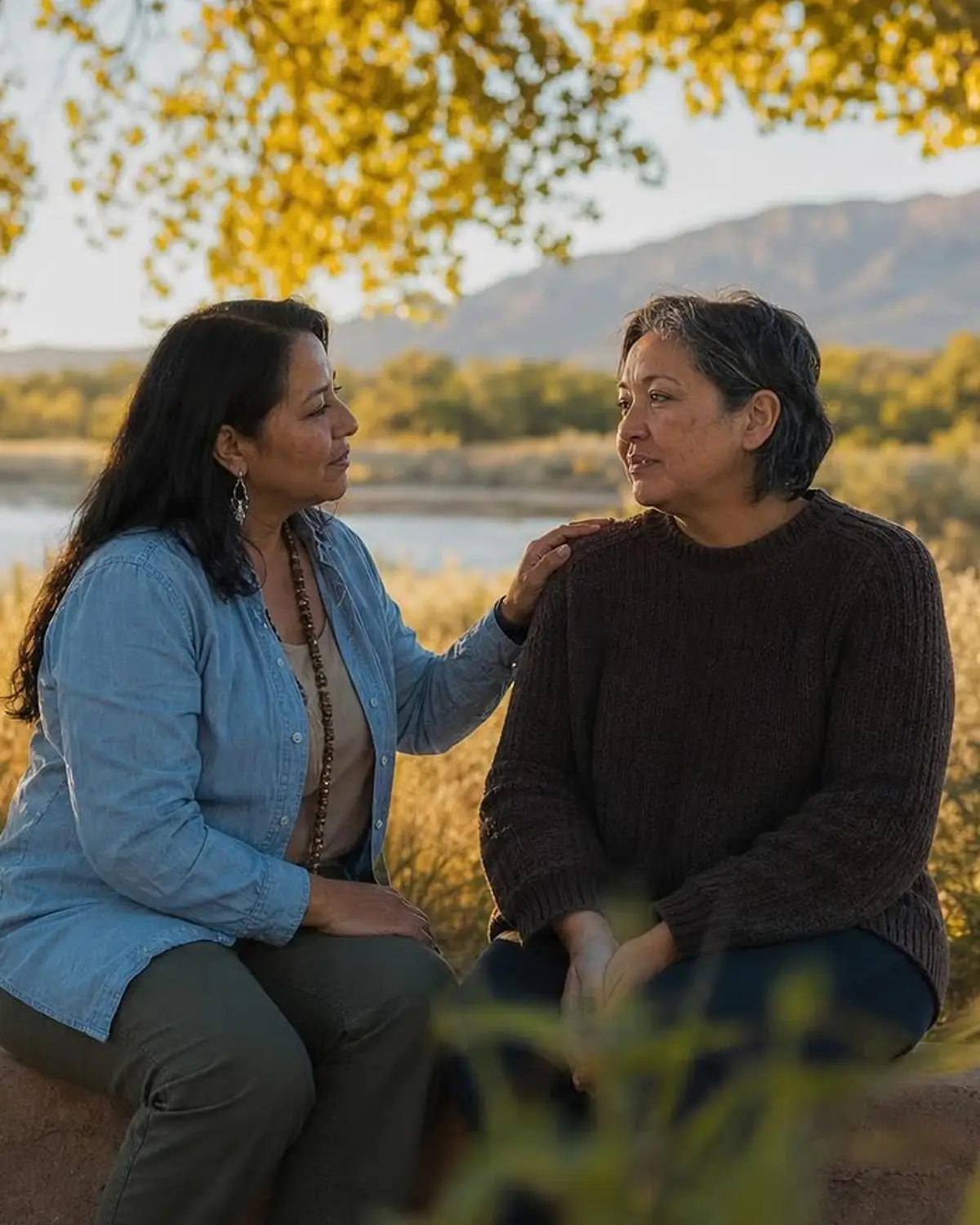 Supportive recovery talk representing crystal meth questions from Zuni Pueblo, NM before travel to Albuquerque