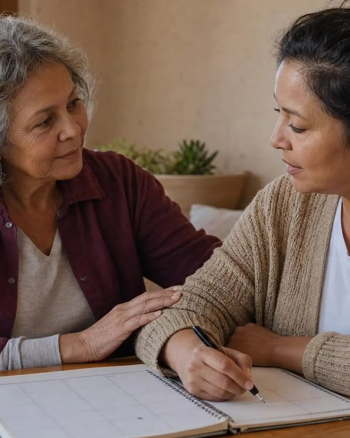 Supportive recovery scene illustrating detox vs addiction treatment