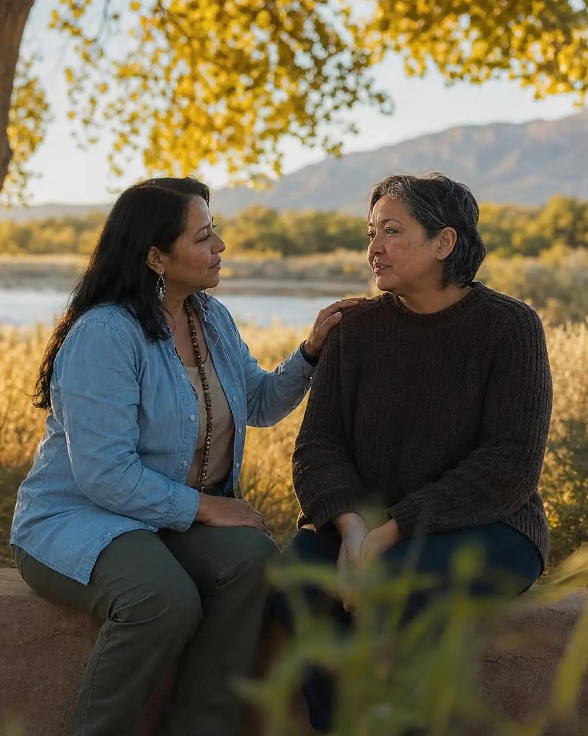 Supportive recovery scene illustrating group therapy
