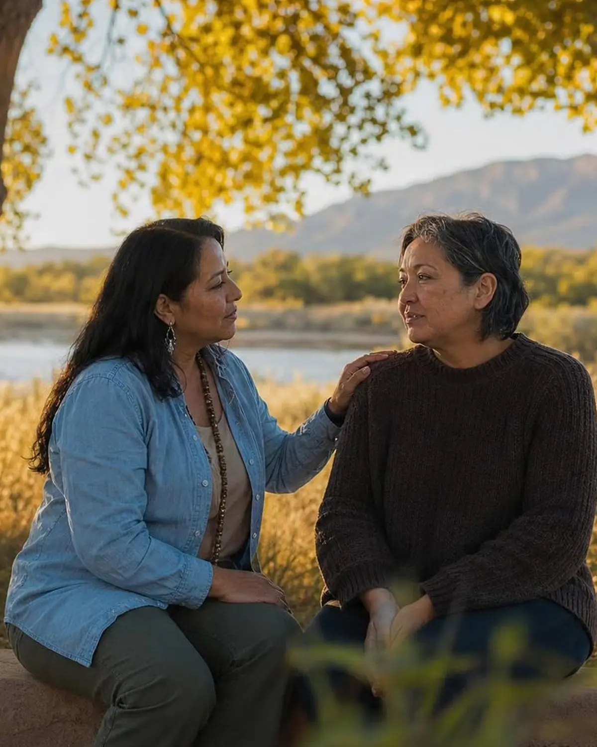 Supportive recovery talk representing group therapy questions from Alamogordo, NM before travel to Albuquerque