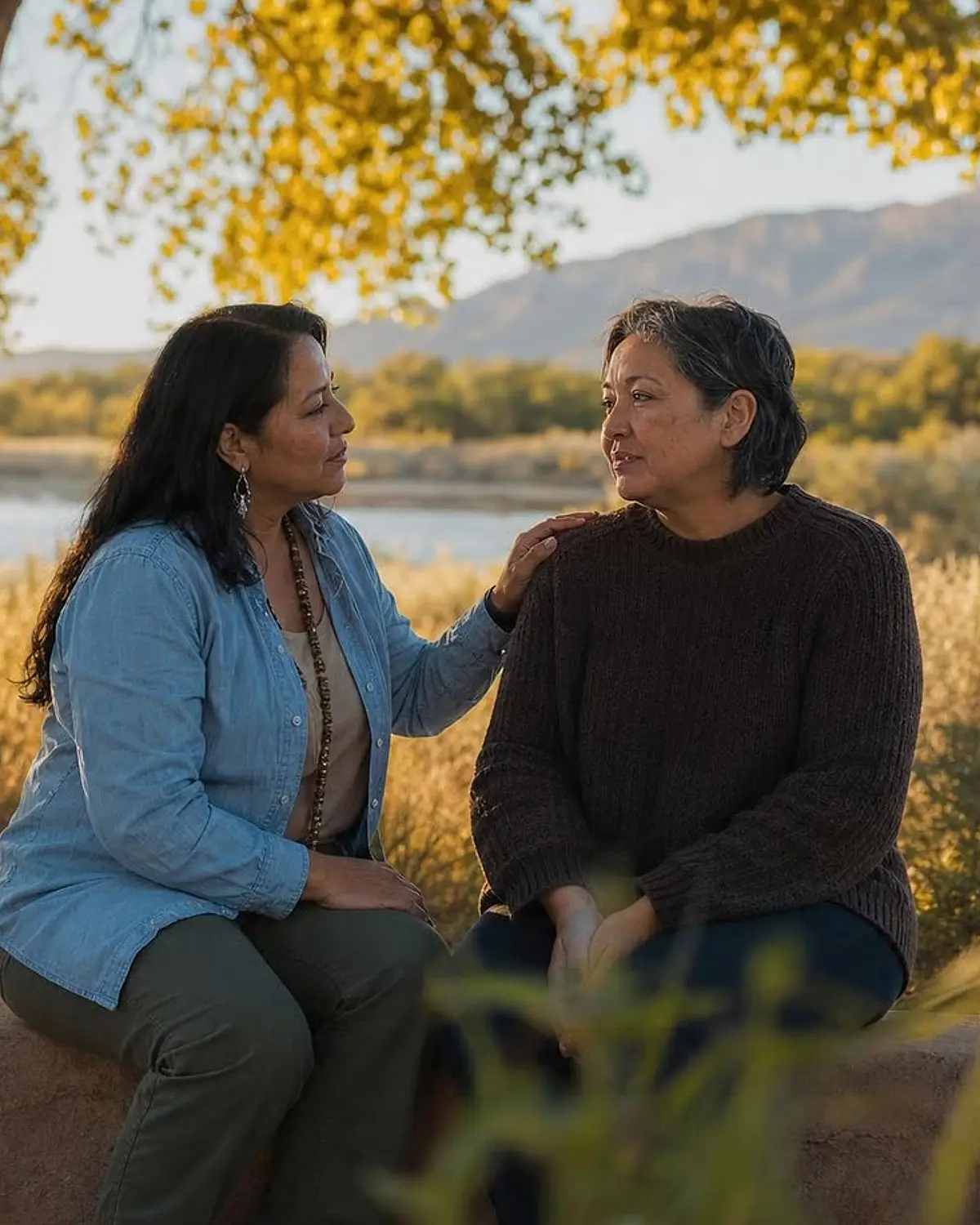 Supportive recovery talk representing heroin questions from Gallup, NM before travel to Albuquerque