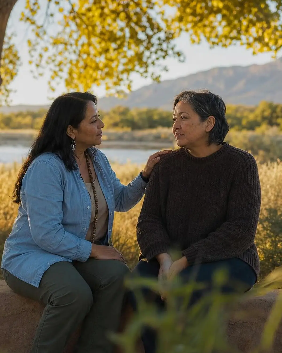 Supportive recovery talk representing intensive outpatient program (IOP) questions from Shiprock, NM before travel to Albuquerque