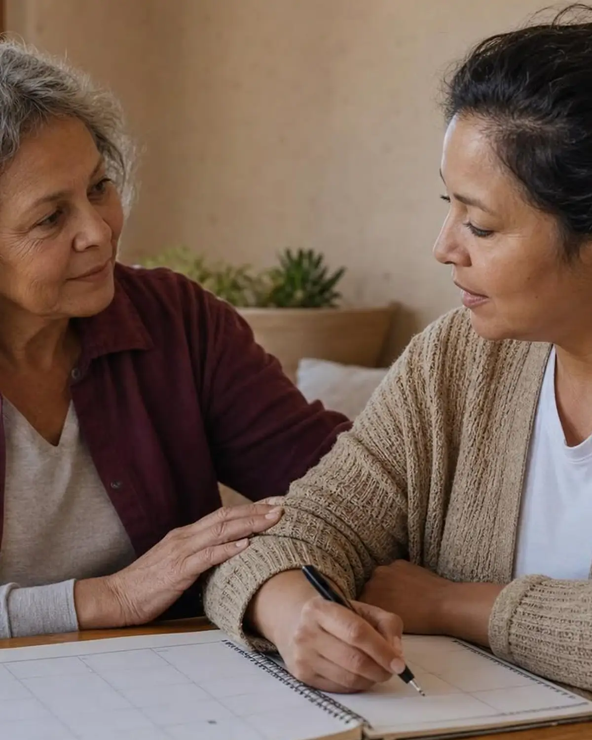 Supportive recovery scene illustrating iop vs residential treatment