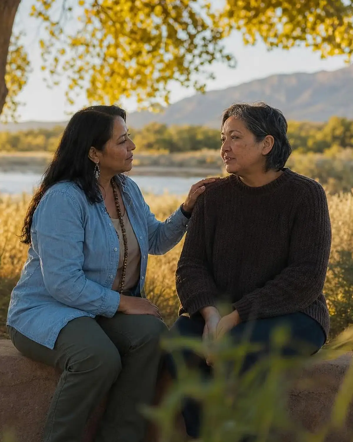 Supportive recovery talk representing ketamine questions from Zuni Pueblo, NM before travel to Albuquerque