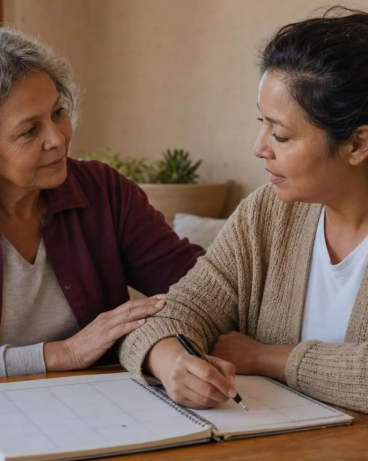 Supportive people discussing matrix model in Albuquerque, NM