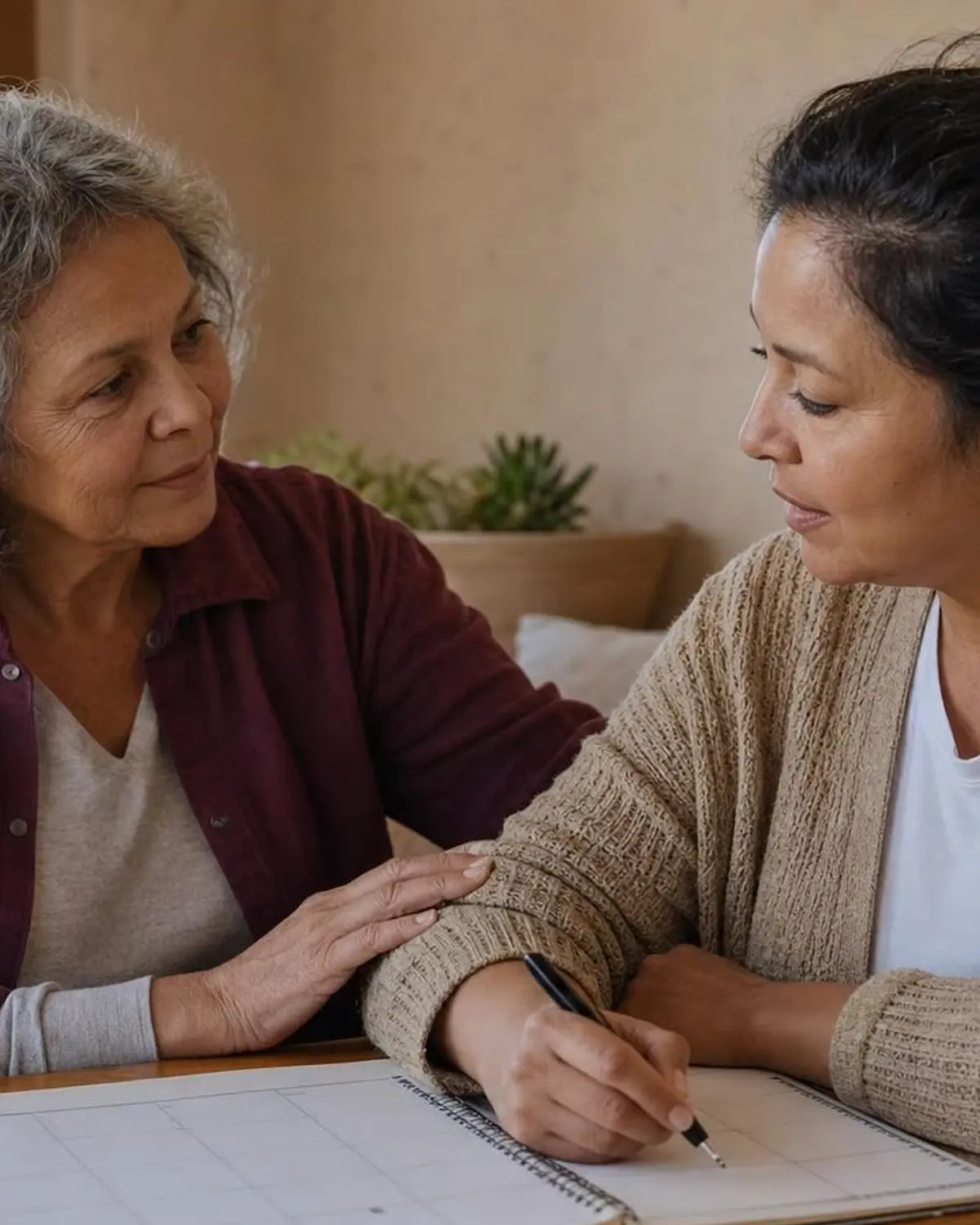Supportive recovery scene illustrating methylphenidate and addiction