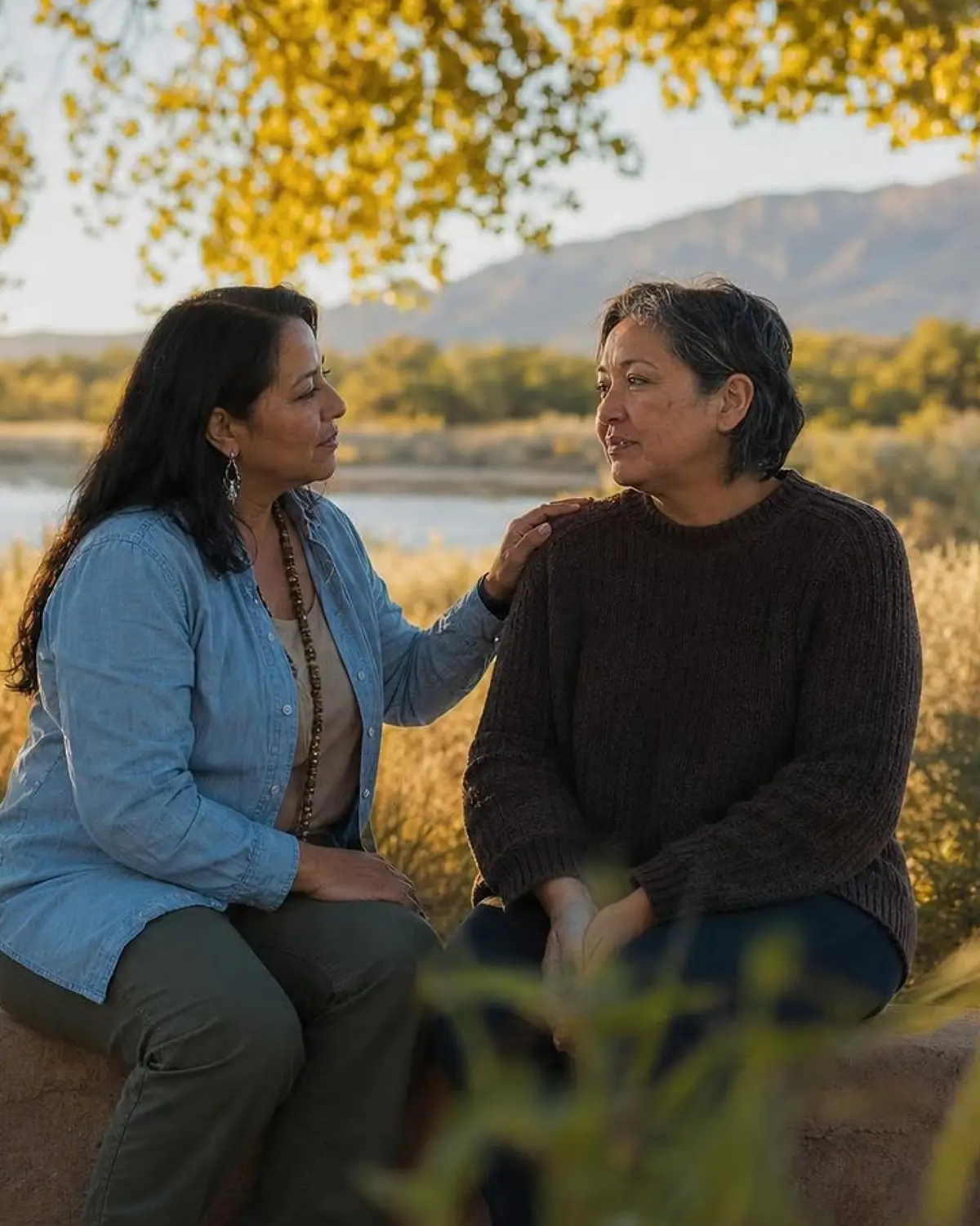 Supportive recovery talk representing oxycodone questions from Grants, NM before travel to Albuquerque