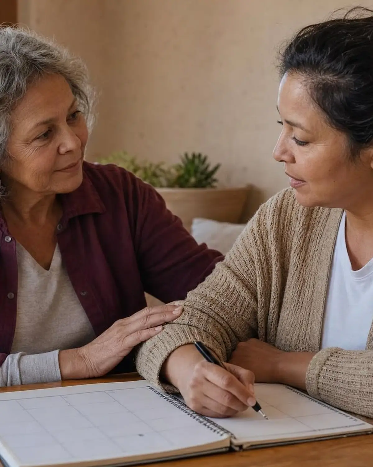 Supportive recovery scene illustrating polysubstance use and addiction