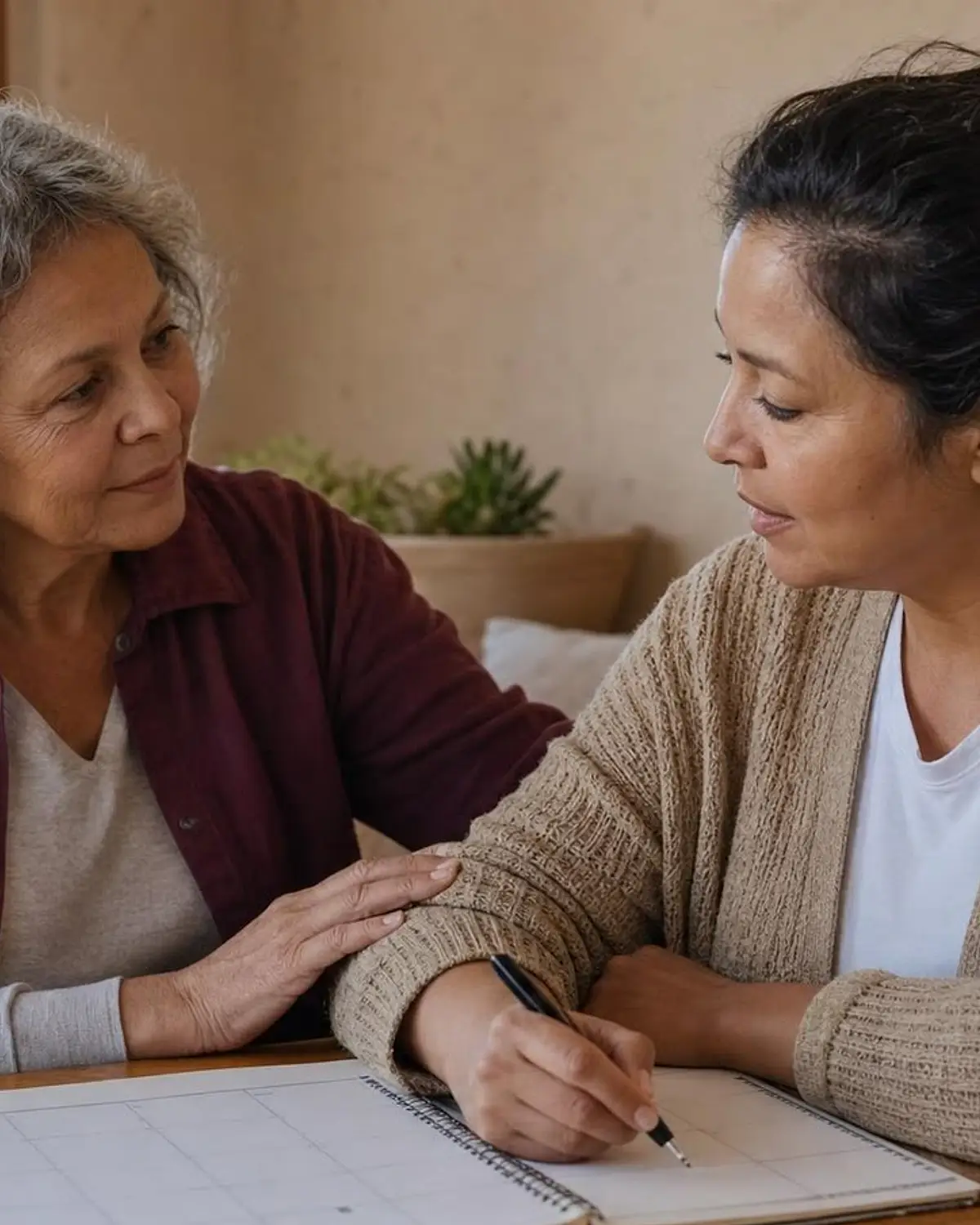 Supportive recovery scene illustrating questions about evidence-based care