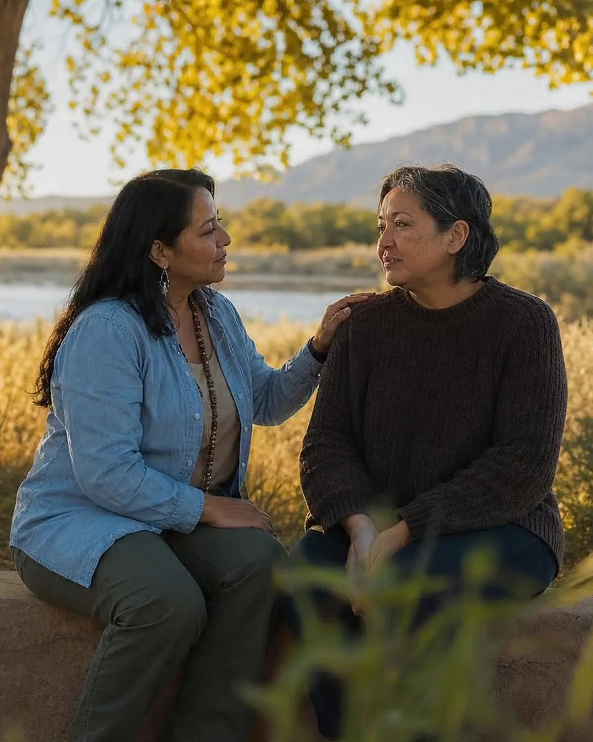 Supportive recovery talk representing sedatives and depressants questions from Zuni Pueblo, NM before travel to Albuquerque