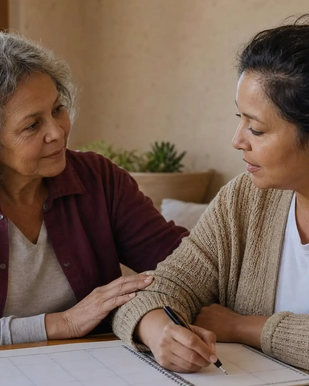 Supportive recovery talk representing social skills training questions from Eunice, NM before travel to Albuquerque