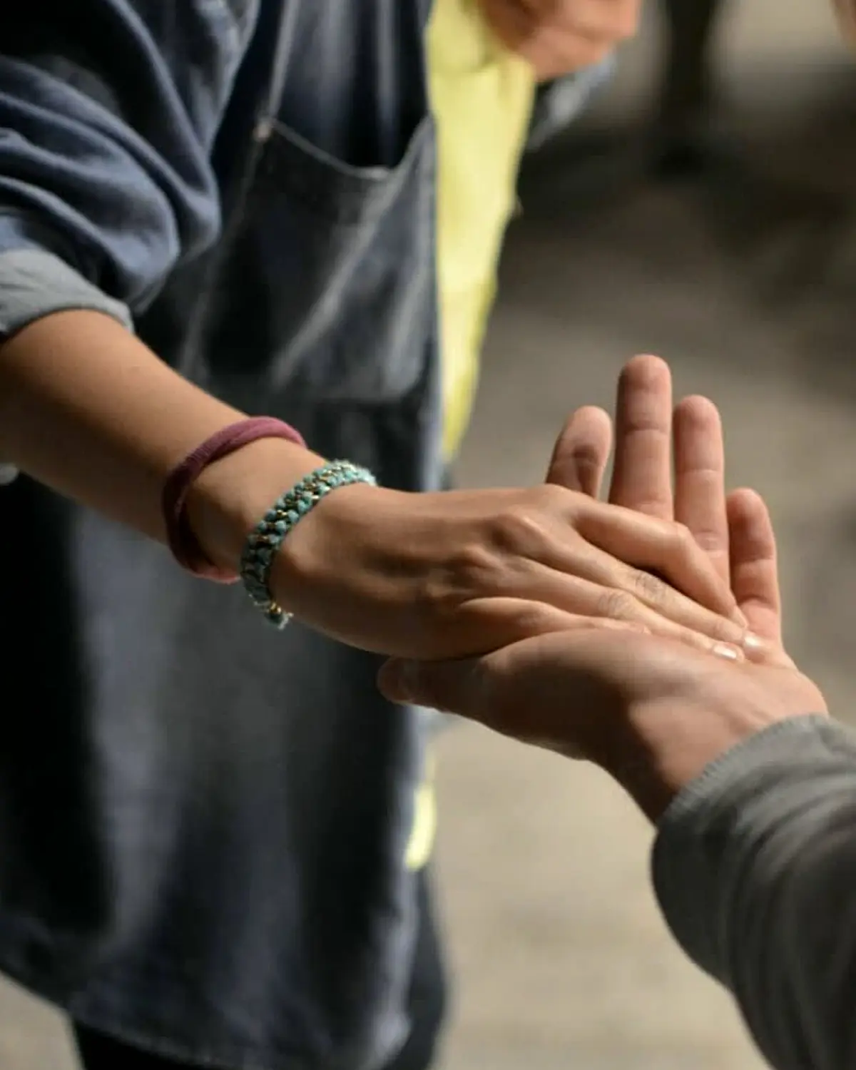 Supportive recovery scene illustrating talking without an argument